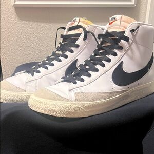 Nike Mid Blazer Men's White and Black High-Top Sneakers